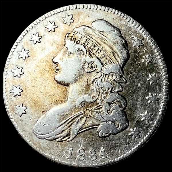 1834 Silver Capped Bust Half Dollar CHOICE AU