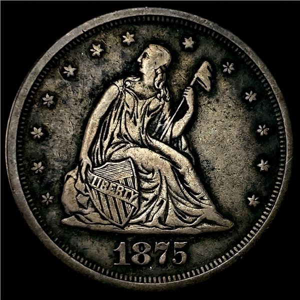 1875-S Silver Twenty Cents NEARLY  UNCIRCULATED