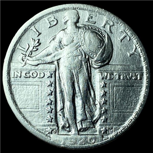 1920-S Silver Standing Liberty Quarter  CLOSELY UNCIRCULATED