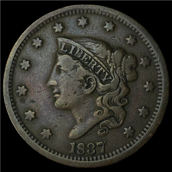 1837 Coronet Head Large Cent LIGHTLY  CIRCULATED