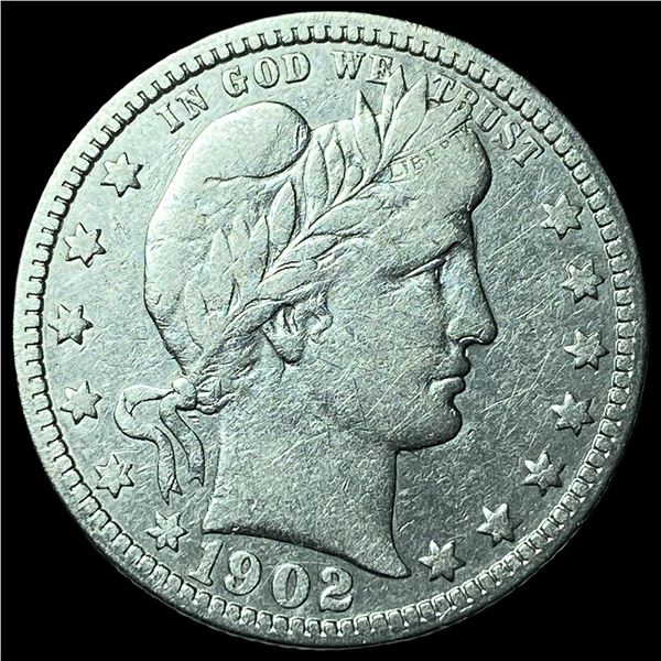 1902-O Silver Barber Quarter LIGHTLY  CIRCULATED