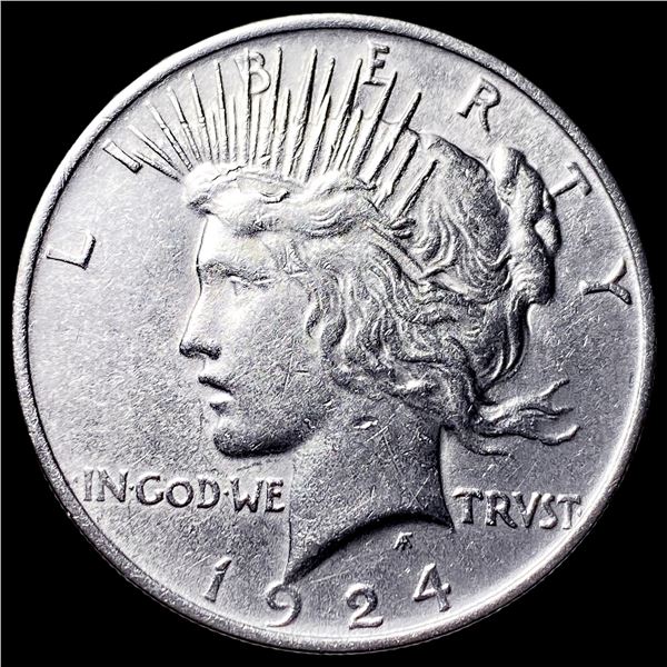 1924 Silver Peace Dollar CLOSELY UNCIRCULATED