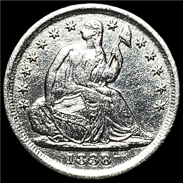 1838 Silver Half Dime CHOICE BU