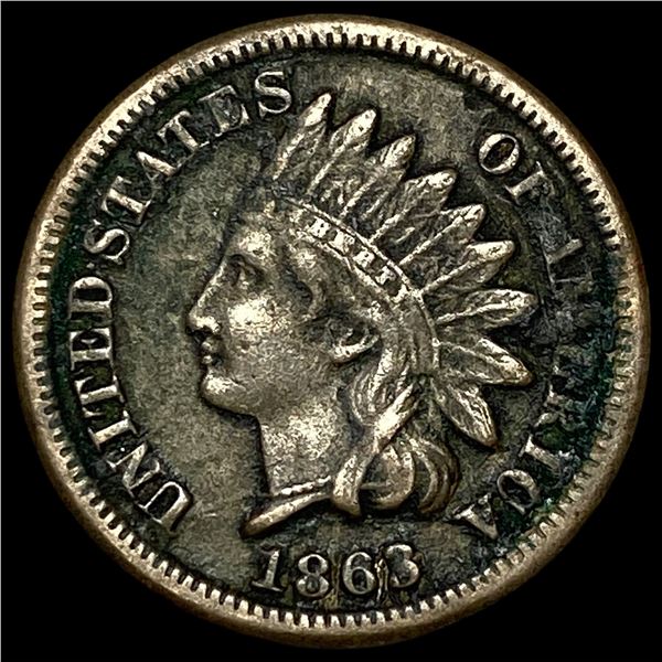 1863 Indian Head Cent NEARLY UNCIRCULATED