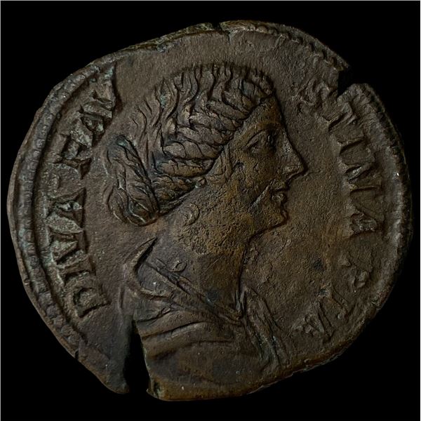 Roman 176-180 Diva Faustina II Bronze  Sestertius CLOSELY UNCIRCULATED