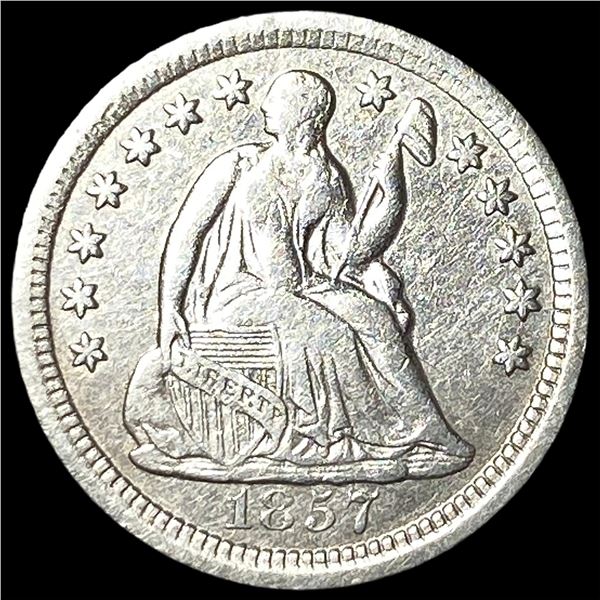 1857-O Silver Seated Liberty Half Dime  CLOSELY UNCIRCULATED