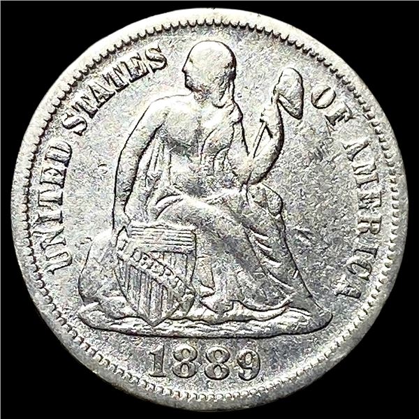 1889 Silver Dime NEARLY UNCIRCULATED