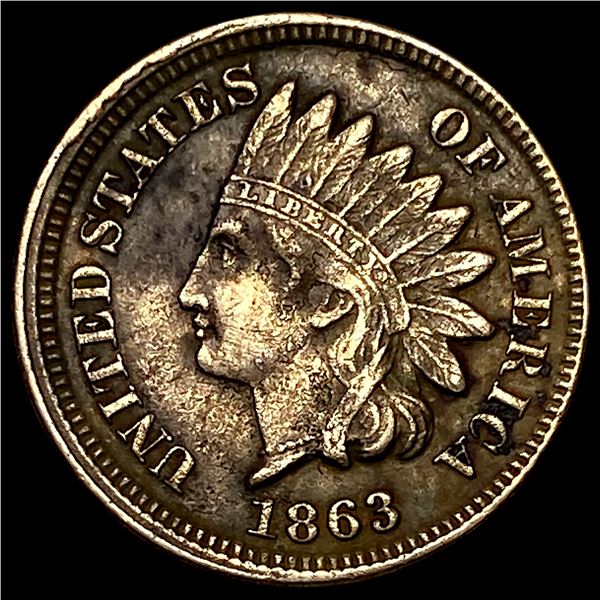 1863 Indian Head Cent NEARLY UNCIRCULATED
