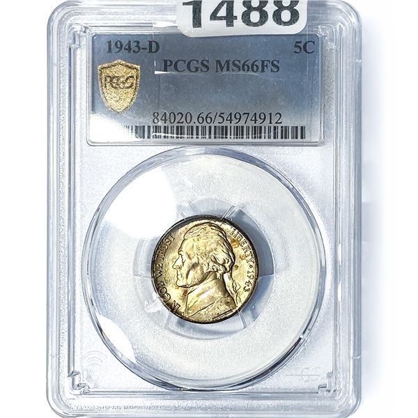 1943-D Jefferson Nickel PCGS MS66 FS