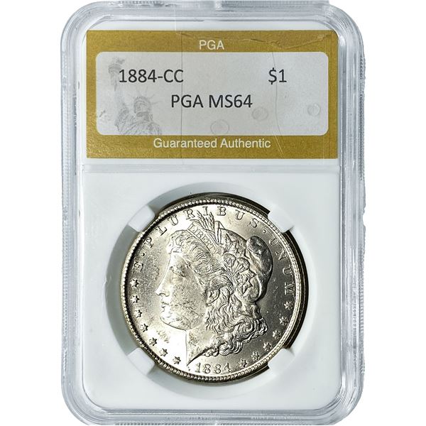 1884-CC Morgan Silver Dollar PGA MS64