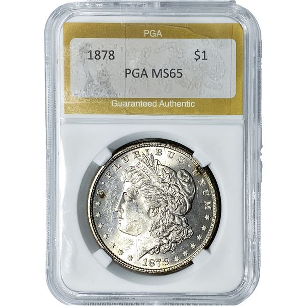 1878 Morgan Silver Dollar PGA MS65