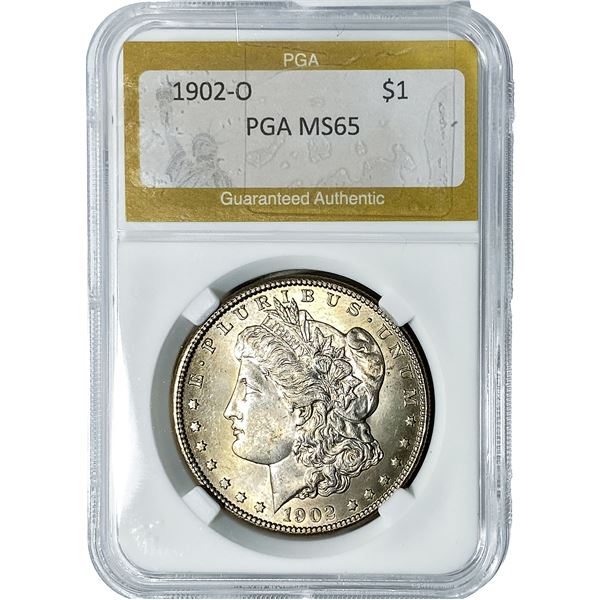 1902-O Morgan Silver Dollar PGA MS65