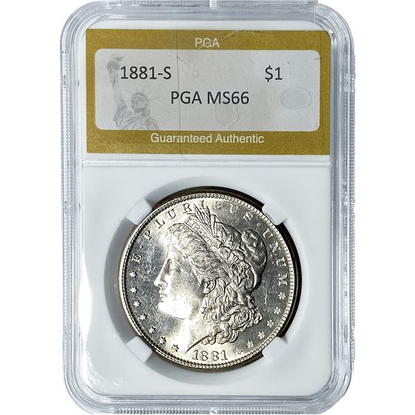 1881-S Morgan Silver Dollar PGA MS66