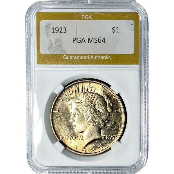 1923 Silver Peace Dollar PGA MS64