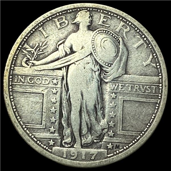 1917 Type 1 Standing Liberty Quarter NEARLY  UNCIRCULATED