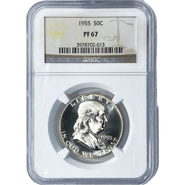 1955 Franklin Half Dollar NGC PF67
