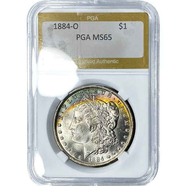 1884-O Morgan Silver Dollar PGA MS65