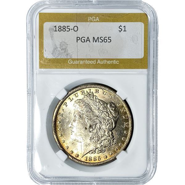 1885-O Morgan Silver Dollar PGA MS65