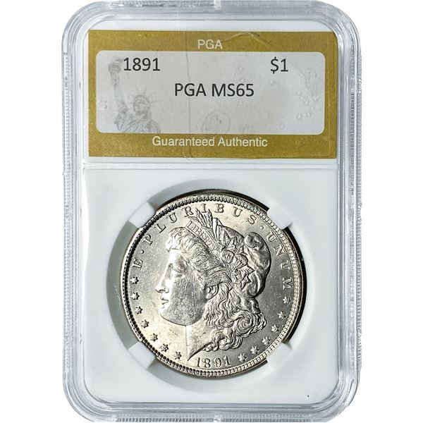 1891 Morgan Silver Dollar PGA MS65