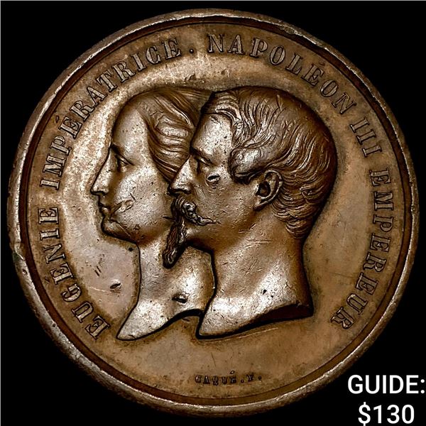 1855 France, Paris Exposition Comem. Medal CHOICE AU