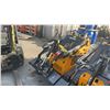 Image 1 : SDLOOL SL360T YELLOW 420CC GAS POWERED RUBBER TRACK STAND ON MINI SKID STEER LOADER WITH 42"W