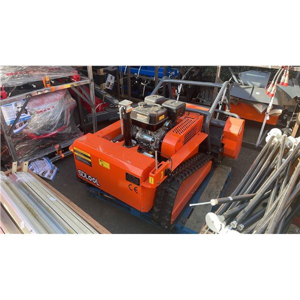 SDLOOL SL-LM1000Q ORANGE GAS POWERED REMOTE CONTROLLED FLAIL MOWER WITH 400 CC ENGINE,