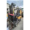Image 1 : DAEWOO GC18 YELLOW 2,400 LBS CAPACITY 3 STAGE 189" MAST PROPANE COUNTERBALANCE FORKLIFT WITH