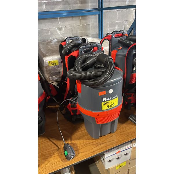 PAIR OF NACECARE COMMERCIAL BACKPACK VACUUMS