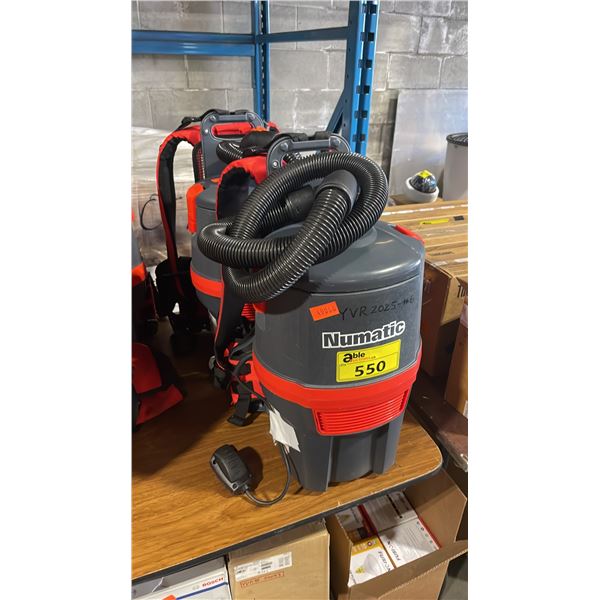 PAIR OF NACECARE COMMERCIAL BACKPACK VACUUMS
