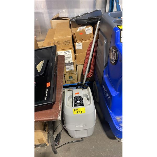 ORECK PRO XL ORBITING COMMERCIAL ELECTRIC FLOOR POLISHER & SALUSPA INFLATABLE HOT TUB PUMP
