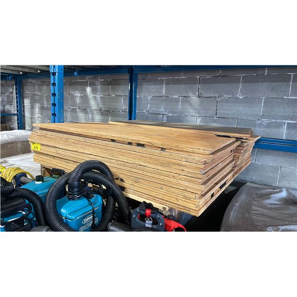 PALLET OF PLYWOOD SHELVING BOARDS