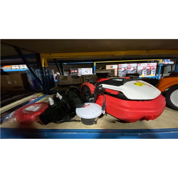 KRESS KR173 SATELLITE GUIDED ELECTRIC ROBOTIC LAWN MOWER WITH DOCKING STATION, CHARGER & REPLACEMENT