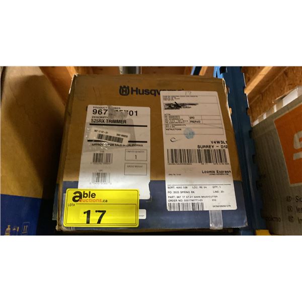 HUSQVARNA 525RX COMMERCIAL GAS POWERED BRUSH CUTTER/STRING TRIMMER *IN BOX*