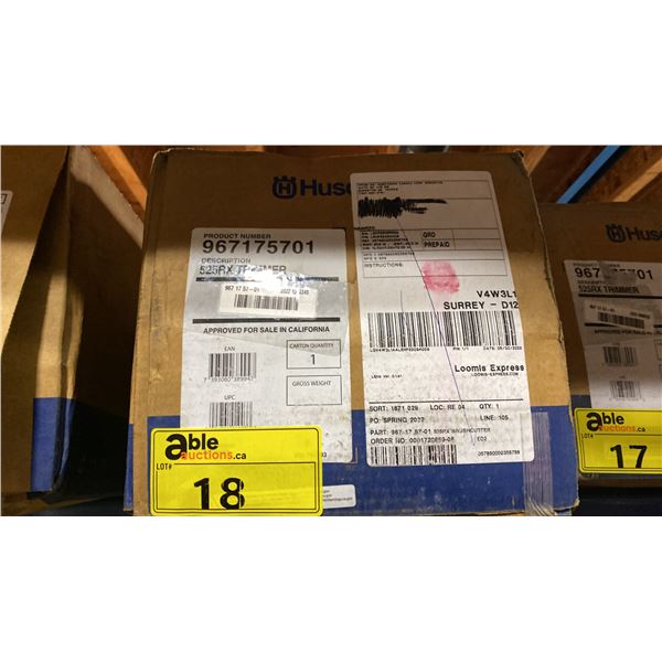 HUSQVARNA 525RX COMMERCIAL GAS POWERED BRUSH CUTTER/STRING TRIMMER *IN BOX*