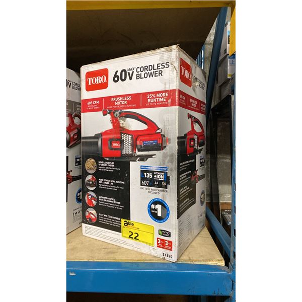TORO 51820 60V MAX FLEX-FORCE BRUSHLESS CORDLESS ELECTRIC LEAF BLOWER *IN BOX*