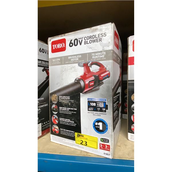 TORO 51821 60V MAX FLEX-FORCE BRUSHLESS CORDLESS ELECTRIC LEAF BLOWER *IN BOX*