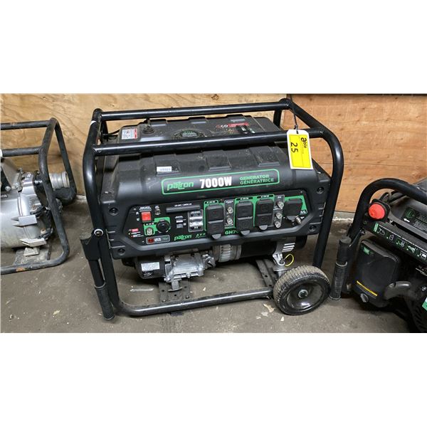 PATRON GH-7000 HEAVY DUTY 7000W GAS POWERED PORTABLE GENERATOR