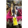 Image 1 : BIN OF ASSORTED HAND TOOLS- HAMMERS, PLIERS, SCREW DRIVERS, TIN SNIPS, RUBBER MALLET & MORE