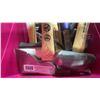 Image 2 : BIN OF ASSORTED HAND TOOLS- HAMMERS, PLIERS, SCREW DRIVERS, TIN SNIPS, RUBBER MALLET & MORE