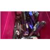 Image 5 : BIN OF ASSORTED HAND TOOLS- HAMMERS, PLIERS, SCREW DRIVERS, TIN SNIPS, RUBBER MALLET & MORE