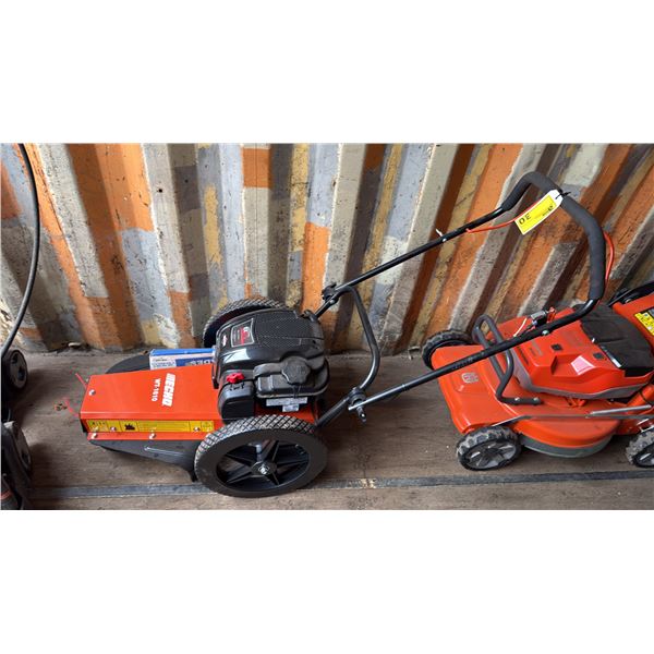 ECHO WT-1610 GAS POWERED WALK-BEHIND WHEELED STRING TRIMMER WITH A BOX OF MOWER BLADES
