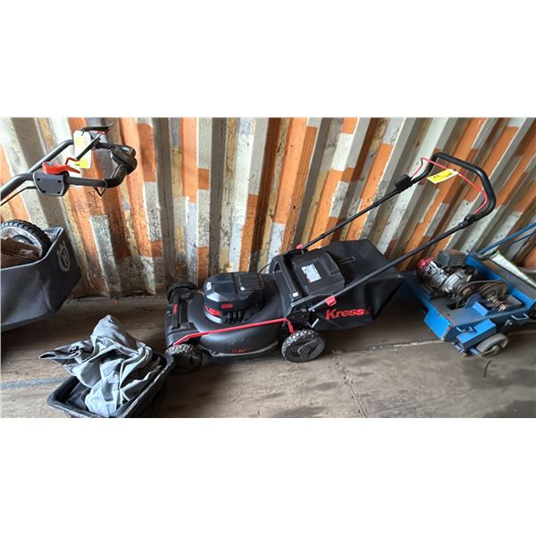 KRESS KG753 CORDLESS BATTERY POWERED WALK BEHIND MOWER