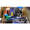Image 2 : BOX OF ASSORTED HEAVY DUTY STAPLE GUNS, RIVET TOOL, STAPLES & RIVETS