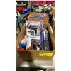 Image 1 : BOX OF ASSORTED HEAVY DUTY STAPLE GUNS, RIVET TOOL, STAPLES & RIVETS