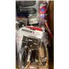 Image 5 : BOX OF ASSORTED HEAVY DUTY STAPLE GUNS, RIVET TOOL, STAPLES & RIVETS