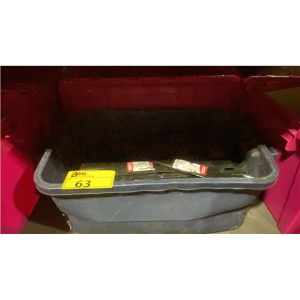 2 BINS OF ASSORTED LAWNMOWERS CUTTING BLADES *BINS NOT INCLUDED*