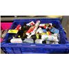 Image 1 : BIN OF ASSORTED GREASE/AUTOMOTIVE PRODUCTS- BRAKE FLUID, 5W-30 MOTOR OIL, BRAKE KLEEN, WD-40, RED