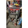 Image 1 : LINCOLN ELECTRIC 180 MIG-PAC AC WIRE FEED WELDER ON MOBILE WELDERS CART & 2 TANKS *CONTENTS ONLY*