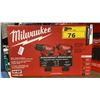 Image 1 : MILWAUKEE 3494-22 M12 SUBCOMPACT BRUSHLESS 2 TOOL COMBO KIT *IN BOX*