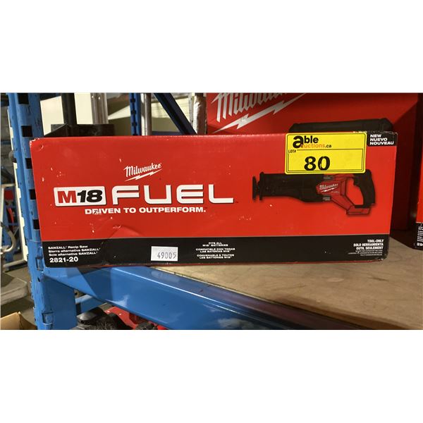 MILWAUKEE 2821-20 M18 SAWZALL RECIPROCATING SAW *IN BOX*